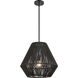 Elise 1 Light 16 inch Matte Black Indoor Pendant Ceiling Light